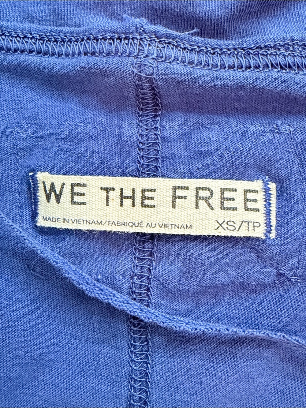We The Free NWOT Royal Blue V‑Neck Short Sleeve Tee - size XS - Picture 2 of 4